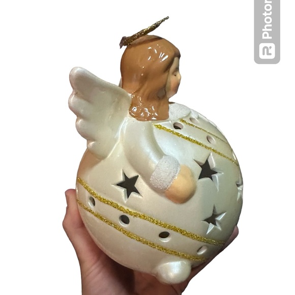 Home Reflections Light-Up Color Changing Ceramic Angel Christmas Bulb Figurine - Picture 5 of 9